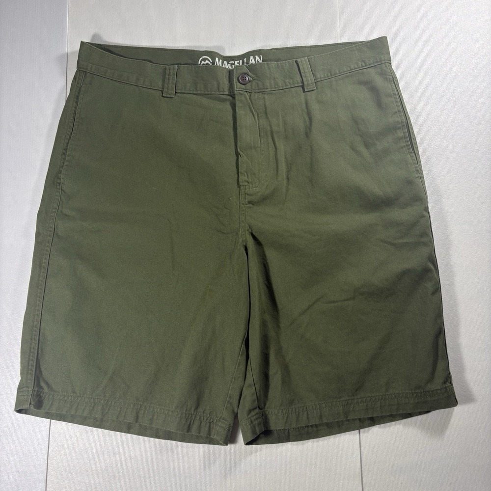 Magellan Outdoors Men's Shorts Size 40 Olive Green Cotton Hiking Outdoor Casual
